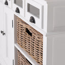 Halifax Buffetkast met 2 rotan manden 125 cm | Wit - afbeelding 10