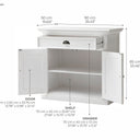 Halifax Buffetkast 89 cm | Wit - afbeelding 5