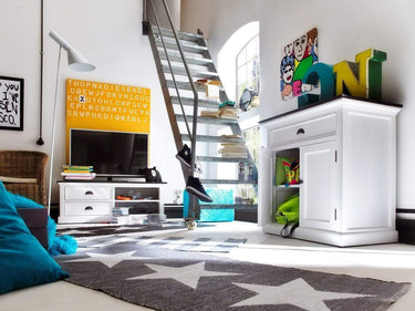 Halifax Contrast Dressoir 90 cm | Wit/Zwart - afbeelding 4