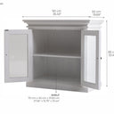 NovaSolo Halifax Buffetkast met 2 glazen deuren 90 cm | Wit - Mooier Thuis
