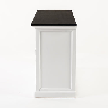 Halifax Contrast Buffetkast 145 cm met 4 deuren en 3 lades | Wit/Zwart - afbeelding 9