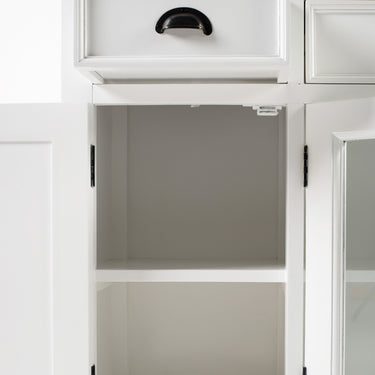 Halifax Contrast Buffetkast 145 cm met 4 deuren en 3 lades | Wit/Zwart - afbeelding 7