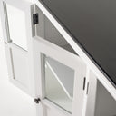 Halifax Contrast Dressoir met 6 glazen deuren 200 cm | Wit/Zwart - afbeelding 9