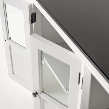 Halifax Contrast Dressoir met 6 glazen deuren 200 cm | Wit/Zwart - afbeelding 9