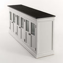 NovaSolo Halifax Contrast Dressoir met 6 glazen deuren 200 cm | Wit/Zwart - Mooier Thuis