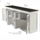 Halifax Contrast Dressoir met 6 glazen deuren 200 cm | Wit/Zwart - afbeelding 2