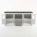Halifax Contrast Dressoir met 6 glazen deuren 200 cm | Wit/Zwart - afbeelding 3