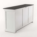 Halifax Contrast Buffetkast met 4 glazen deuren 145 cm | Wit/Zwart - afbeelding 9