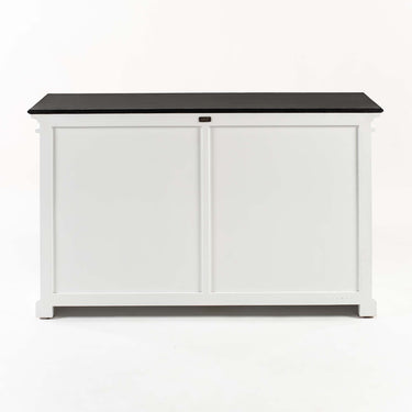Halifax Contrast Buffetkast met 4 glazen deuren 145 cm | Wit/Zwart - afbeelding 10