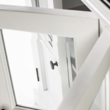 Halifax Contrast Buffetkast met 4 glazen deuren 145 cm | Wit/Zwart - afbeelding 4
