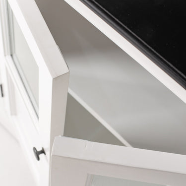 Halifax Contrast Buffetkast met 4 glazen deuren 145 cm | Wit/Zwart - afbeelding 5