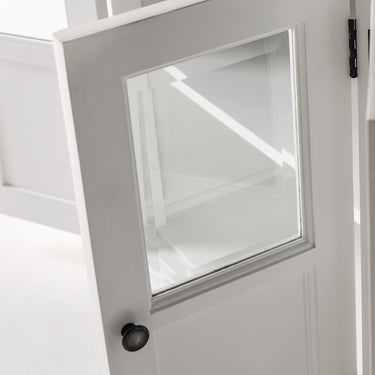 Halifax Contrast Buffetkast met 4 glazen deuren 145 cm | Wit/Zwart - afbeelding 6