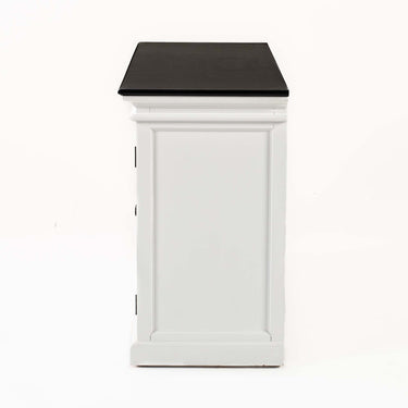 Halifax Contrast Buffetkast met 4 glazen deuren 145 cm | Wit/Zwart - afbeelding 8