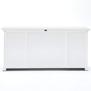 Halifax dressoir met opzetkast en 4 rotan manden | Wit - afbeelding 16