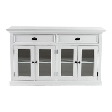 Halifax Buffetkast met glazen deuren 145 cm | Wit - Mooier Thuis