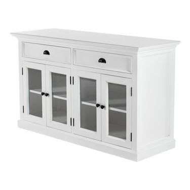 Halifax Buffetkast met glazen deuren 145 cm | Wit - afbeelding 2