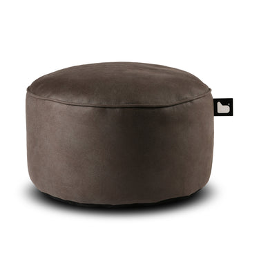 Sitzpouf in Lederoptik – Schiefergrau