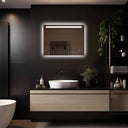 Rechthoekig badkamerspiegel Ambi 80×60 cm met LED-verlichting rondom