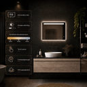 Badkamerspiegel Ambi 80×60 cm met dimbare LED en anticondens