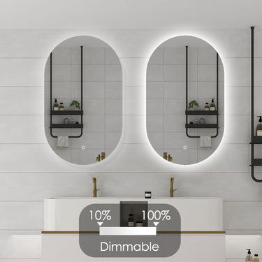 Badkamerspiegel Fiona 40×80 cm met dimbare LED en anticondens