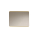 Badkamerspiegel Marbella 80×60 cm met gouden lijst met dimbare LED en anticondens