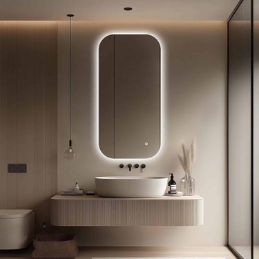 Badkamerspiegel Moderna 50×100 cm met dimbare LED en anticondens