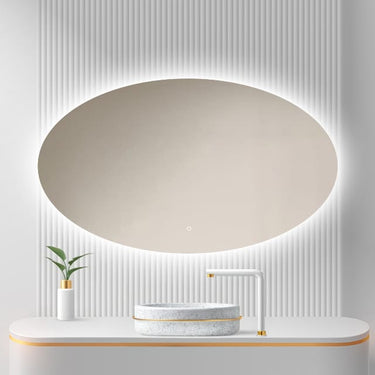 Badkamerspiegel Rondo 100×70 cm met dimbare LED en anticondens