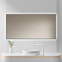 Badkamerspiegel Sorento 120×60 cm met zwarte lijst met dimbare LED en anticondens