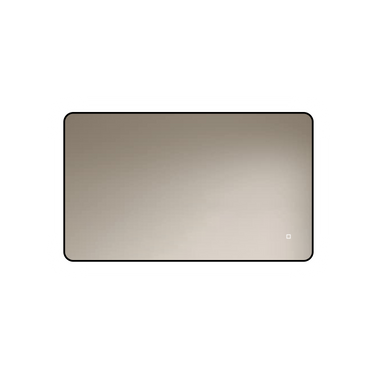 Badkamerspiegel Valencia 100×60 cm met zwarte lijst met dimbare LED en anticondens
