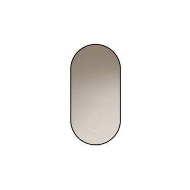 Badkamerspiegel Vienna 40×80 cm met zwarte lijst met dimbare LED en anticondens