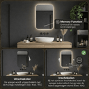 Badkamerspiegel Moderna 50×100 cm met dimbare LED en anticondens