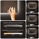 Badkamerspiegel Ambi 100×60 cm met dimbare LED en anticondens