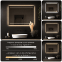 Badkamerspiegel Felix 80×60 cm met dimbare LED en anticondens