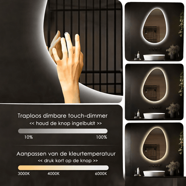 Badkamerspiegel Venus 60×90 cm met dimbare LED en anticondens