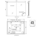 Badkamerspiegel Marbella 120×60 cm met gouden lijst met dimbare LED en anticondens