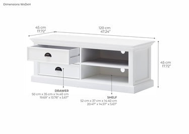 Halifax Tv-meubel 120 cm | Wit - afbeelding 4