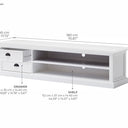 Halifax Tv-meubel Large 180 cm | Wit - afbeelding 4