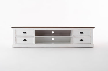 Halifax Accent Tv-meubel 180cm met 4 lades | Wit/Bruin - afbeelding 10