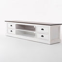 Halifax Accent Tv-meubel 180cm met 4 lades | Wit/Bruin - afbeelding 11