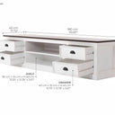NovaSolo Halifax Accent Tv-meubel 180cm met 4 lades | Wit/Bruin - Mooier Thuis