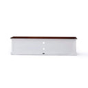 Halifax Accent Tv-meubel 180cm met 4 lades | Wit/Bruin - afbeelding 8