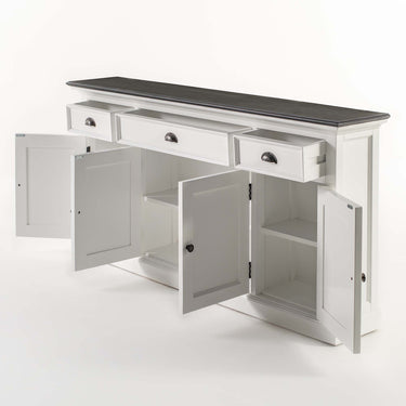 Halifax Contrast Buffetkast 140 cm | Wit/Zwart - afbeelding 2