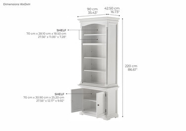 NovaSolo Provence Opzetkast 90 cm | Wit - Mooier Thuis
