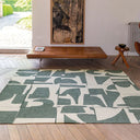 Craft 9361 vloerkleed - groen en crémewit - Mooier Thuis