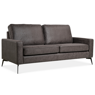 2-Zits Bank Noa - Microleder Antraciet