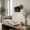 Karbon wandlamp textiel 1-lichts zwart - sfeervol in een Minimalistisch interieur