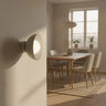 BIBI 1-lichts wandlamp - Wit glas - Beige frame - 18 cm breed