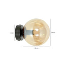 ROSSI 1-lichts wandlamp - Amber glas - afbeelding 3