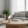 BOTO 1-lichts tafellamp - Wit glas - Beige frame tafellamp met snoer - sfeervol in een Scandinavisch interieur