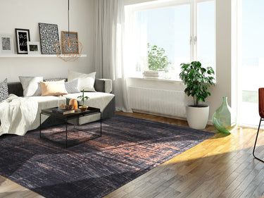 MadMen 8925 vloerkleed - antraciet en oranje - Mooier Thuis